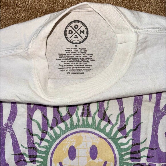 Radiate Positivity T-Shirt White Purple Sun Graphic Tee Size - Unisex Medium - Picture 3 of 7
